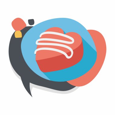 Uzun Gölge, eps10 ile Sevgililer günü çikolata düz simgesi