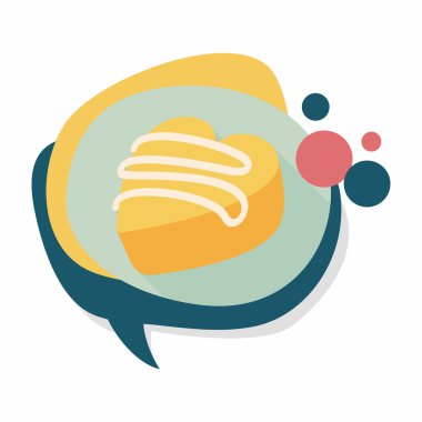 Uzun Gölge, eps10 ile Sevgililer günü çikolata düz simgesi