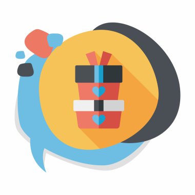 Uzun Gölge, eps10 Sevgililer günü hediyesi düz simgesiyle