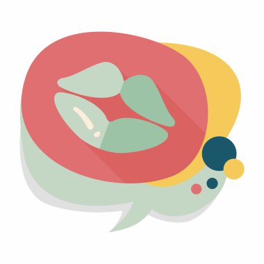 Uzun Gölge, eps10 ile Sevgililer günü dudak düz simgesi