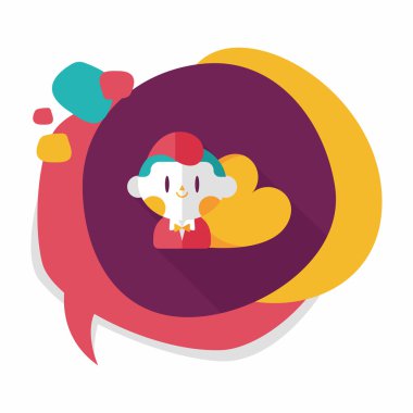 Uzun Gölge, eps10 ile Sevgililer günü çocuk düz simgesi