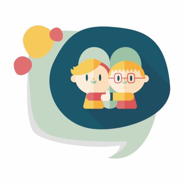 Uzun Gölge, eps10 ile Sevgililer günü Çift düz simgesi