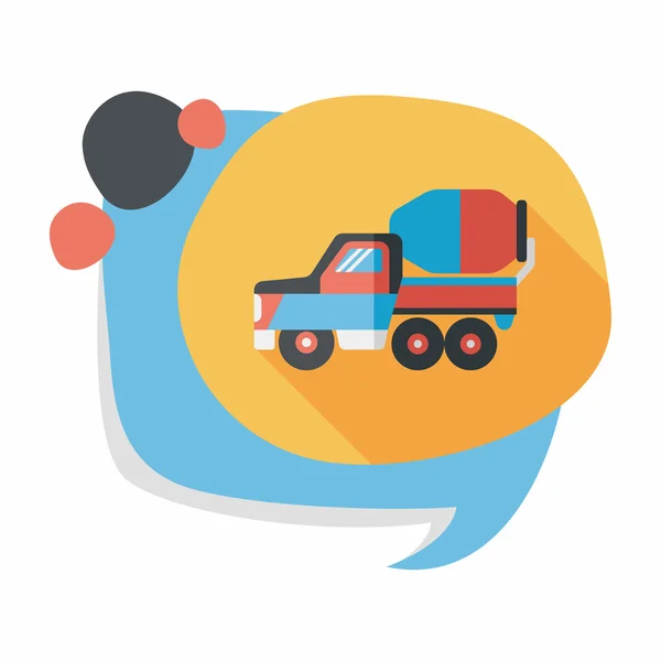 Transportation truck flat icon with long shadow,eps10 — Stock Vector