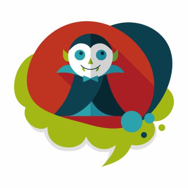 vampir düz simgesi ile uzun gölge, eps10