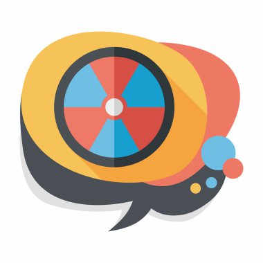 Uzun Gölge, eps10 radyasyon düz simgesiyle