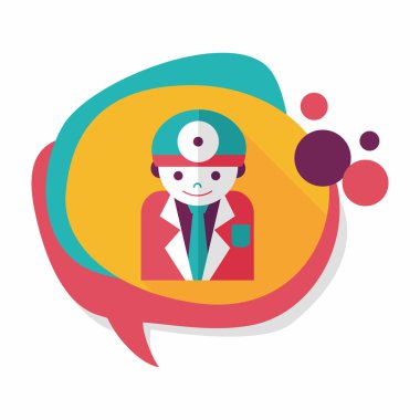 tıbbi insanlar uzun gölge, eps1 ile stetoskoplar düz simgesiyle