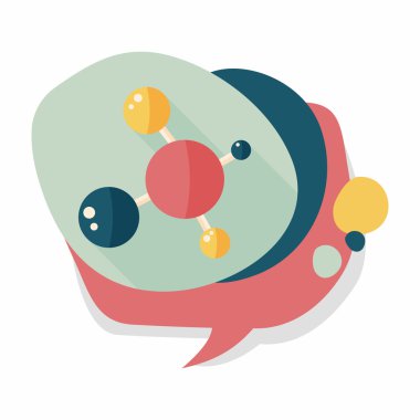 Uzun Gölge, eps10 ile molekül düz simgesi