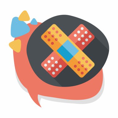 Uzun Gölge, eps10 tıbbi sargı düz simgesiyle