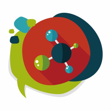 Uzun Gölge, eps10 ile molekül düz simgesi