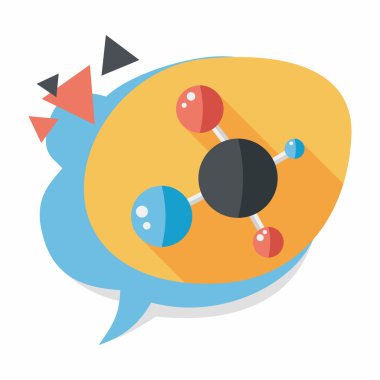 Uzun Gölge, eps10 ile molekül düz simgesi