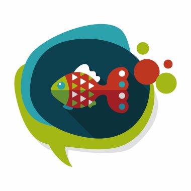 Uzun Gölge, eps10 ile evde beslenen hayvan balık düz simgesi