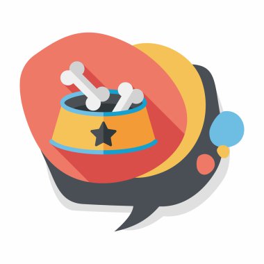 Uzun Gölge, eps10 ile evde beslenen hayvan kemik düz simgesi