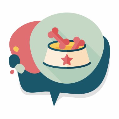 Uzun Gölge, eps10 ile evde beslenen hayvan kemik düz simgesi