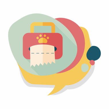 Evde beslenen hayvan stili doku uzun gölge, eps10 büyük düz simgesi