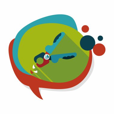 Uzun Gölge, eps10 ile hayvan tırnak makası düz simgesi