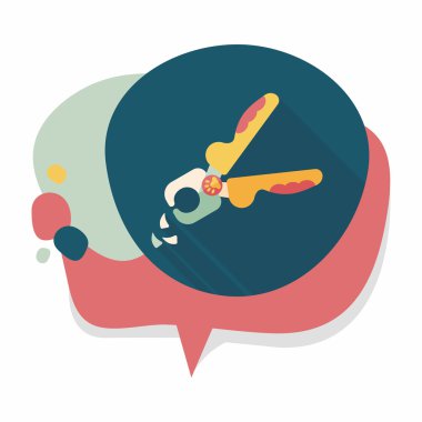 Uzun Gölge, eps10 ile hayvan tırnak makası düz simgesi