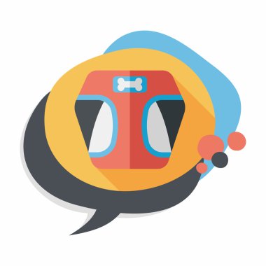 Evde beslenen hayvan giyim uzun gölge, eps10 düz simgesiyle