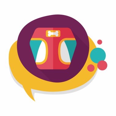 Evde beslenen hayvan giyim uzun gölge, eps10 düz simgesiyle