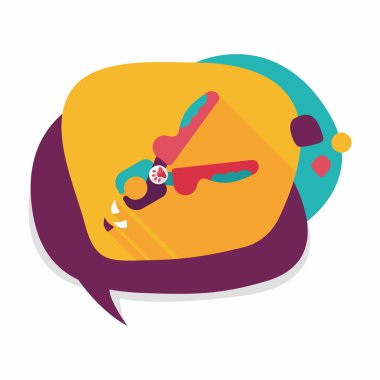 Uzun Gölge, eps10 ile hayvan tırnak makası düz simgesi