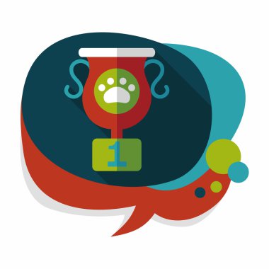 Uzun Gölge, eps10 evde beslenen hayvan köpek şampiyon düz simgesiyle