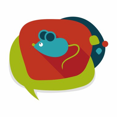 Uzun Gölge, eps10 ile evde beslenen hayvan fare düz simgesi