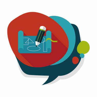 Uzun Gölge, eps10 planı düz simgesi