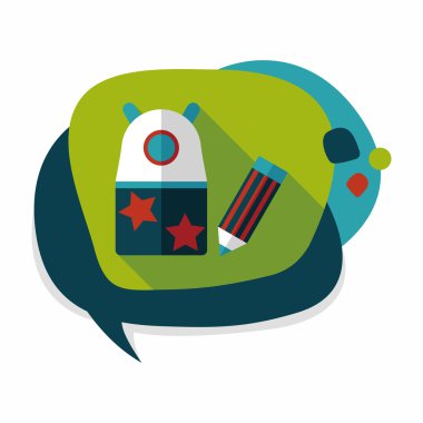 kalem kalemtıraş düz simgesi ile uzun gölge, eps10