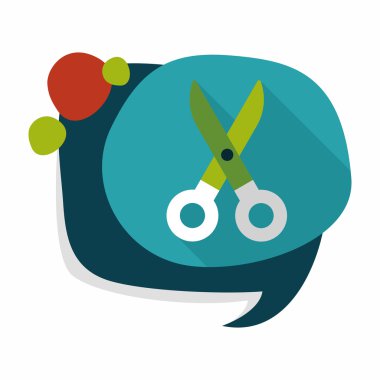 Uzun Gölge, eps10 makas düz simgesi