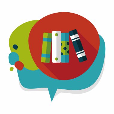 Uzun Gölge, eps10 ile Bookshelf düz simgesi