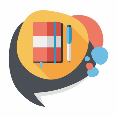 Uzun Gölge, eps10 ile dizüstü düz simgesi