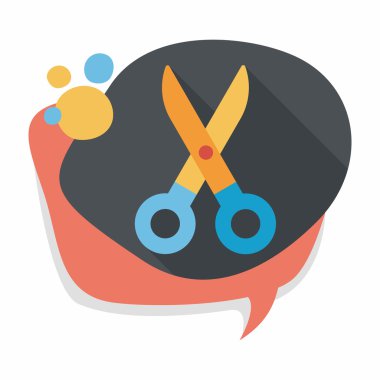 Uzun Gölge, eps10 makas düz simgesi