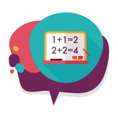 Blackboard düz simgesi ile uzun gölge, eps10