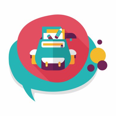 Uzun Gölge, eps10 ile düz kutsal kişilerin resmi sırt çantası