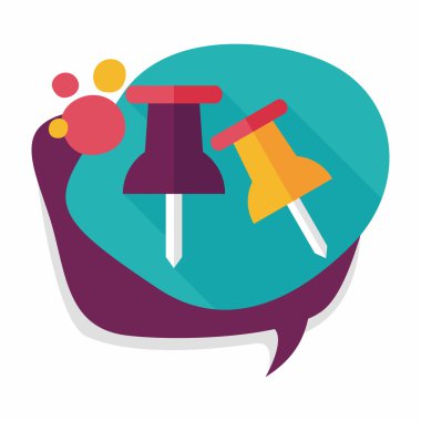 Uzun Gölge, eps10 ile itme PIN düz simgesi