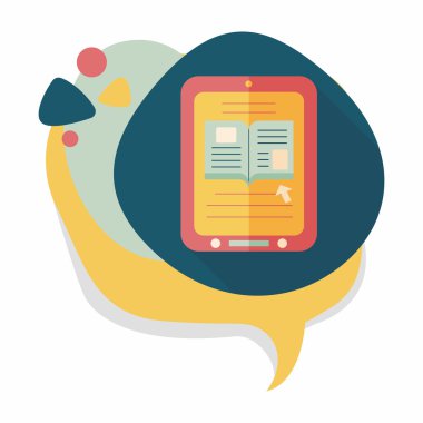 e-öğrenme uzun gölge, eps10 düz simgesi