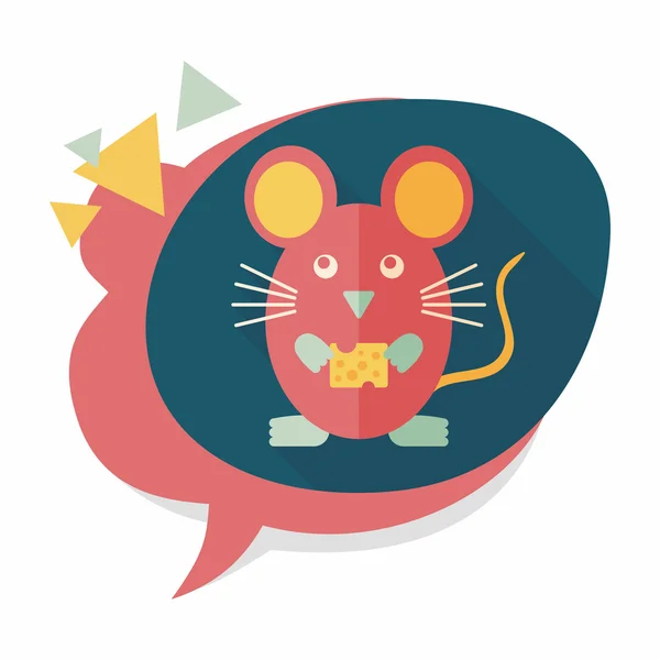Jaula de ratón mascota icono plano con sombra larga, eps10 — Vector de stock
