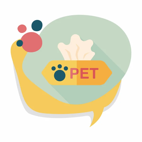 Pet style tissue case flat icon with long shadow,eps10 — Stock Vector