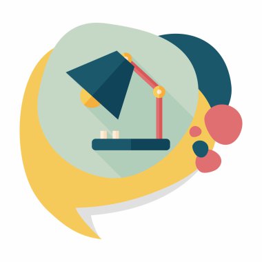 Uzun Gölge, eps10 ile masa lambası düz simgesi