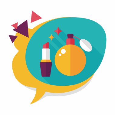 parfüm ve ruj düz simgesi uzun gölge, eps10 ile alışveriş