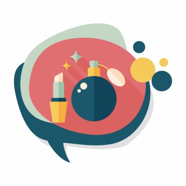 parfüm ve ruj düz simgesi uzun gölge, eps10 ile alışveriş