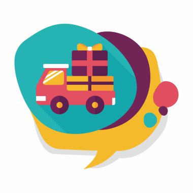 yük taşıma düz simgesi uzun gölge, eps10 ile alışveriş