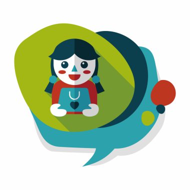 alışveriş kız ve uzun gölge, eps10 ile mevcut düz simgesi