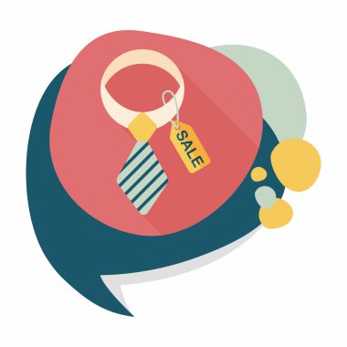 Uzun Gölge, eps10 ile alışveriş satış kravat düz simgesi