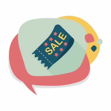 Uzun Gölge, eps10 ile alışveriş Satılık kupon düz simgesi