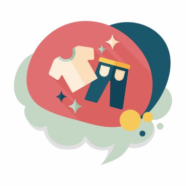 alışveriş giyim uzun gölge, eps10 düz simgesiyle