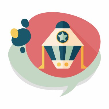 Uzay gemisi ile uzun gölge, eps10 düz simgesi