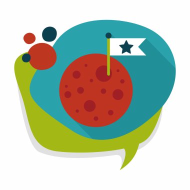 Uzun Gölge, eps10 ile alan ay düz simgesi