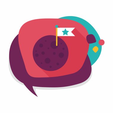 Uzun Gölge, eps10 ile alan ay düz simgesi