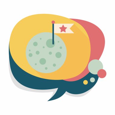 Uzun Gölge, eps10 ile alan ay düz simgesi