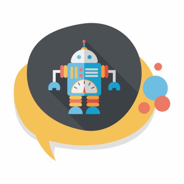 Uzun Gölge, eps10 ile alan robot düz simgesi